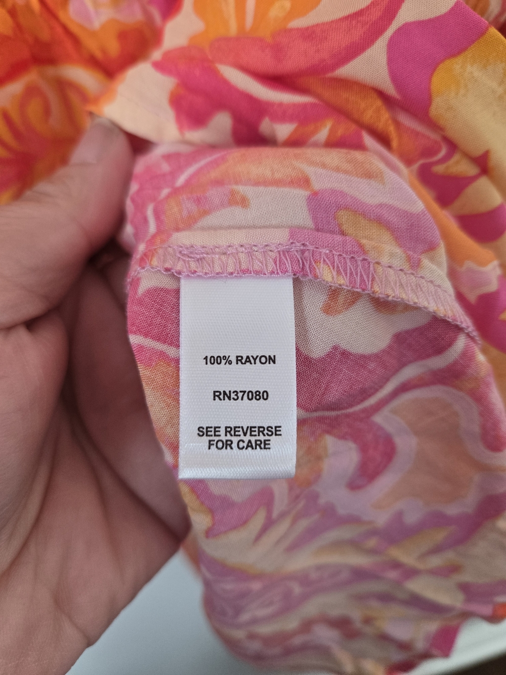 Cato Paisley Swim Cover Up Pink Orange Yellow Tie Front Bell Sleeve Chiffon XL - Picture 7 of 8